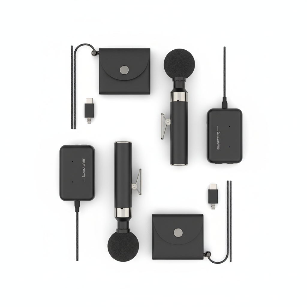 2-Pack Wireless Lavalier Microphone – Noise Reduction