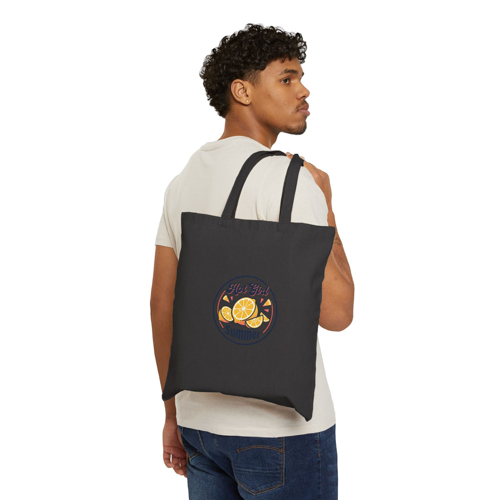 Hot Girl Summer Tote, summer aesthetic coastal vibes, pastel retro hand-drawn
