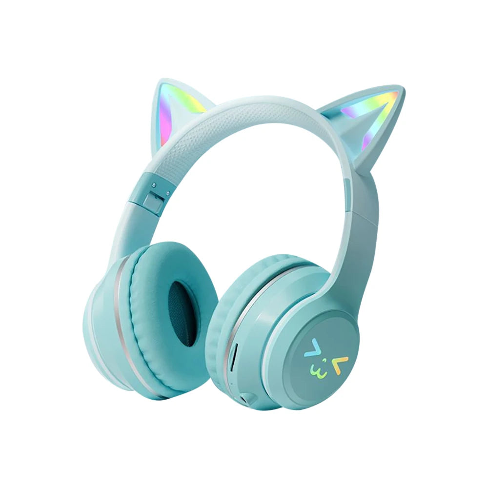 Cute Cat Ear Bluetooth Earphones with microphone