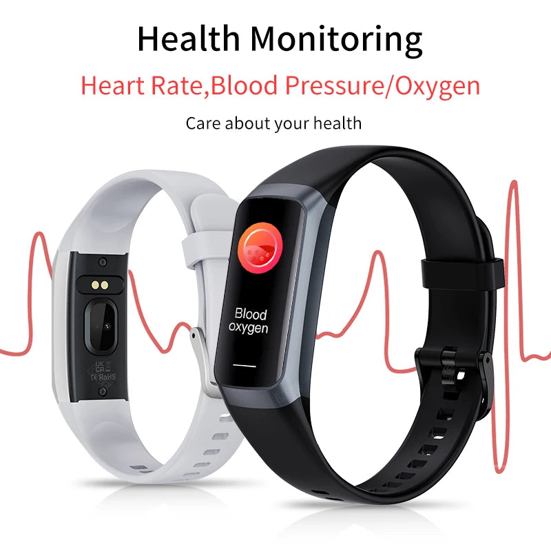 Smart Watch Men Women Heart Rate Blood Oxygen Smartwatch Waterproof Sport Fitness Tracker Bracelet