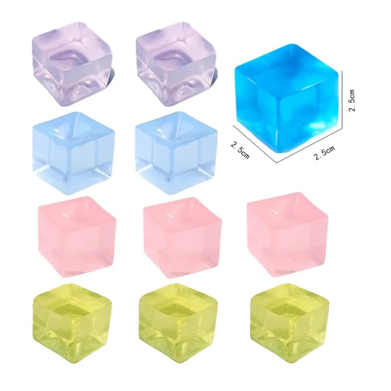 Ice Cube Shaped Fidget Toy Square Stress Relief