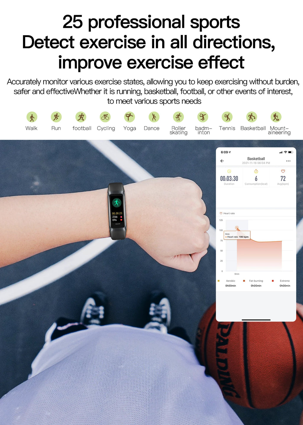Smart Watch Men Women Heart Rate Blood Oxygen Smartwatch Waterproof Sport Fitness Tracker Bracelet