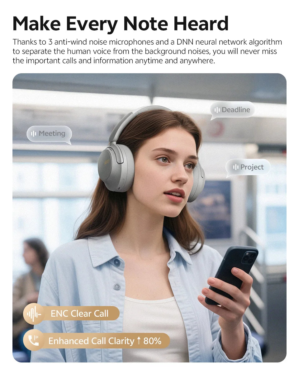 Adaptive ANC Over Ear Headphone
