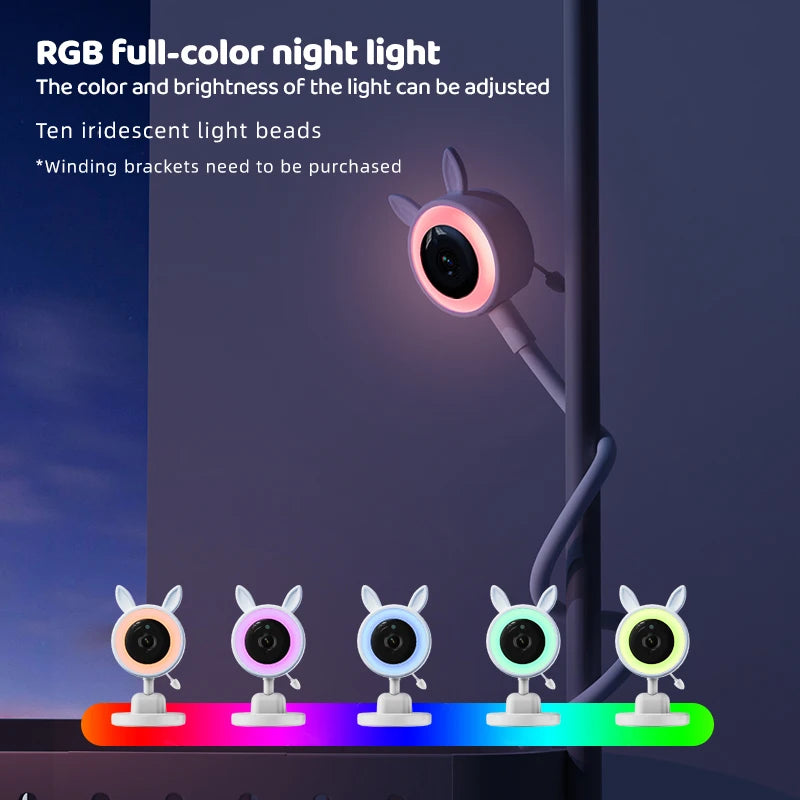 DANMINI RGB night light baby monitor with night vision