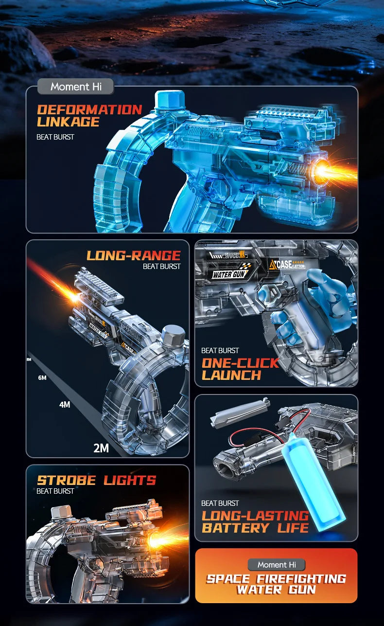 Space Electric Water Gun Transformation LED Lights