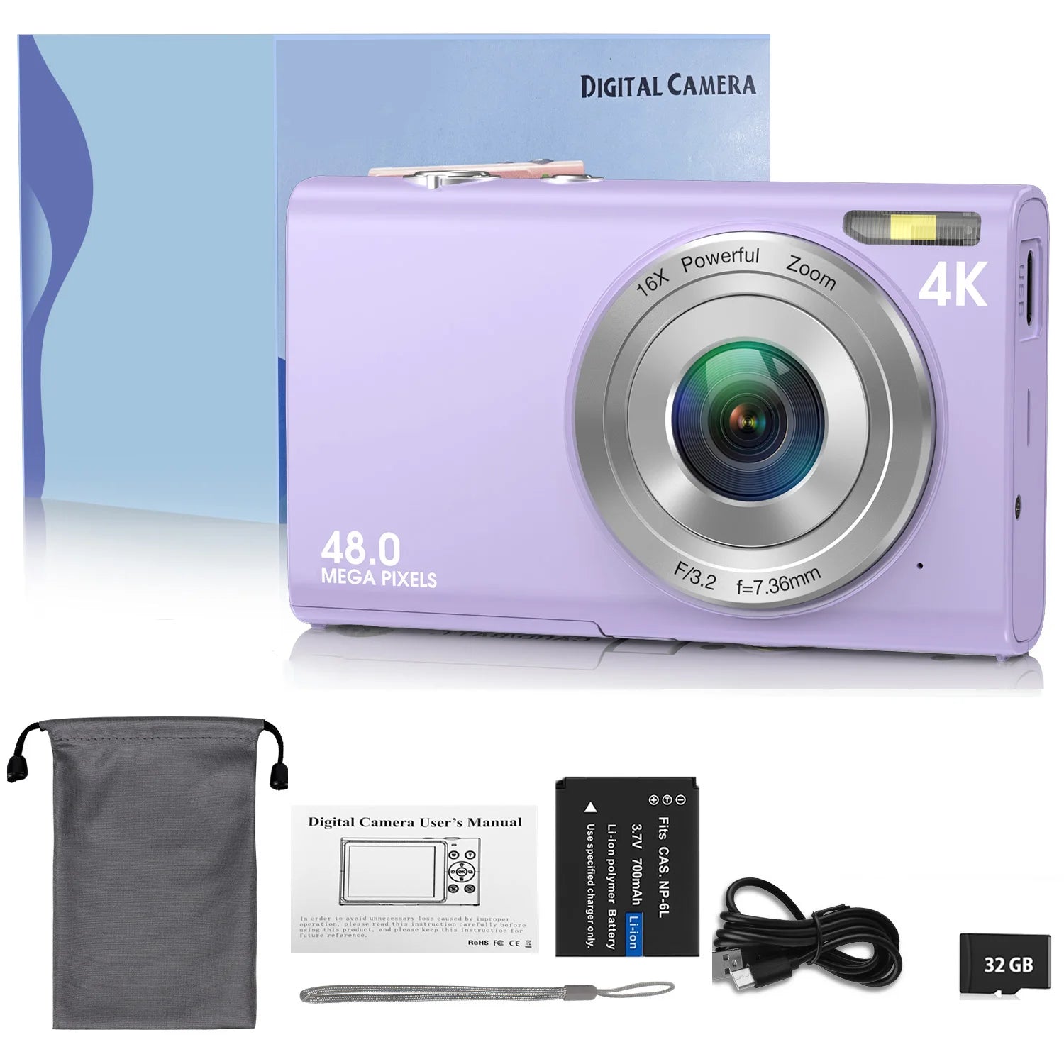 4K Digital Camera Autofocus Vlogging Camera HD