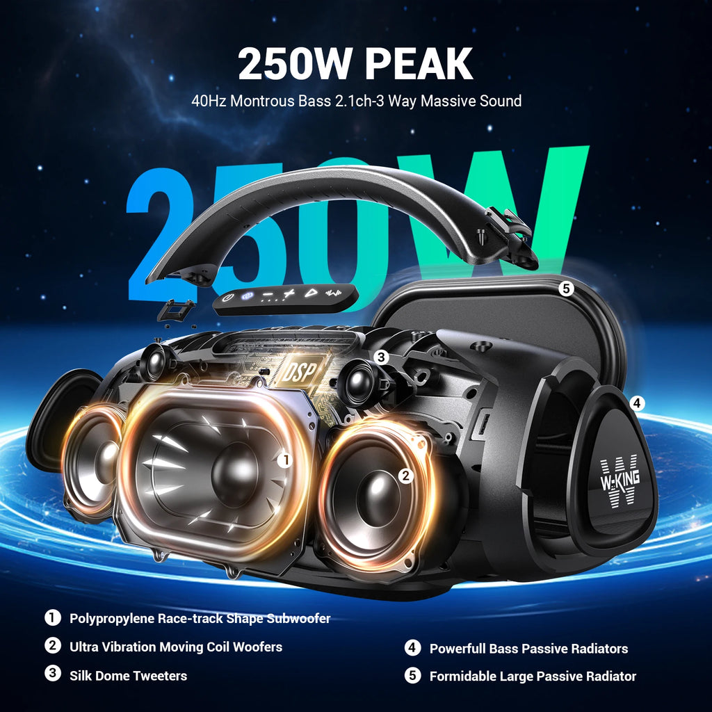 140W Massive Bass Party Boombox