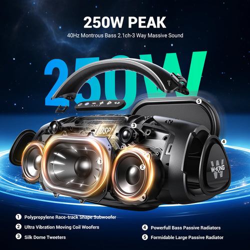 140W Massive Bass Party Boombox