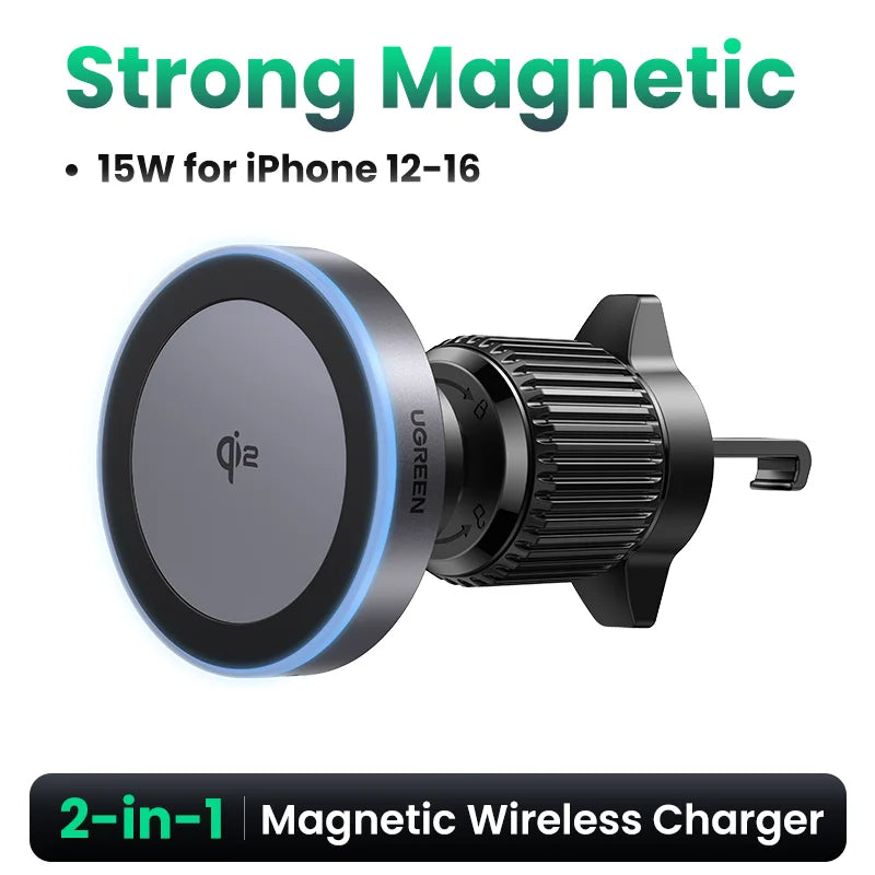 25W 15W Magnetic Car Phone Holder Wireless Charger Stand For iPhone 17 16 15 Pro Max Charging