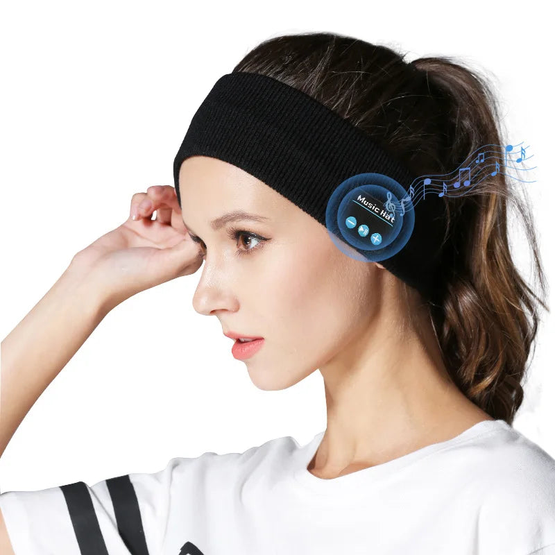 Handfree Warm Beanie Bluetooth 5.0 LED Hat Wireless Stereo Headset Music Player With MIC Support Dimming Rechargeable Battery