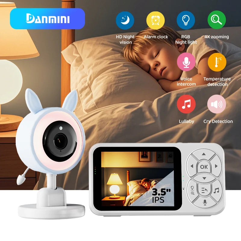 DANMINI RGB night light baby monitor with night vision