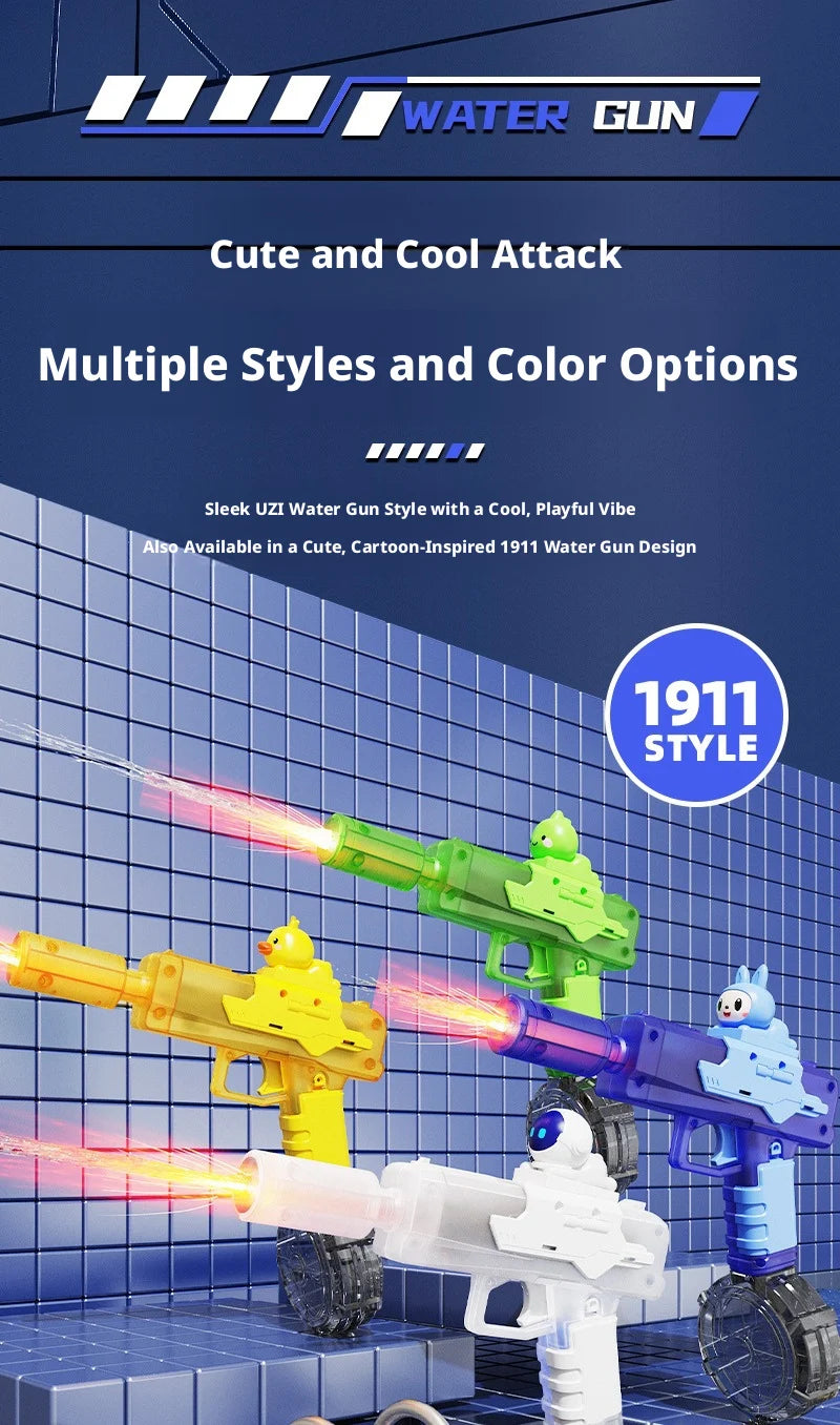 Cartoon Yellow Duck Dinosaur Electric Automatic Water Gun