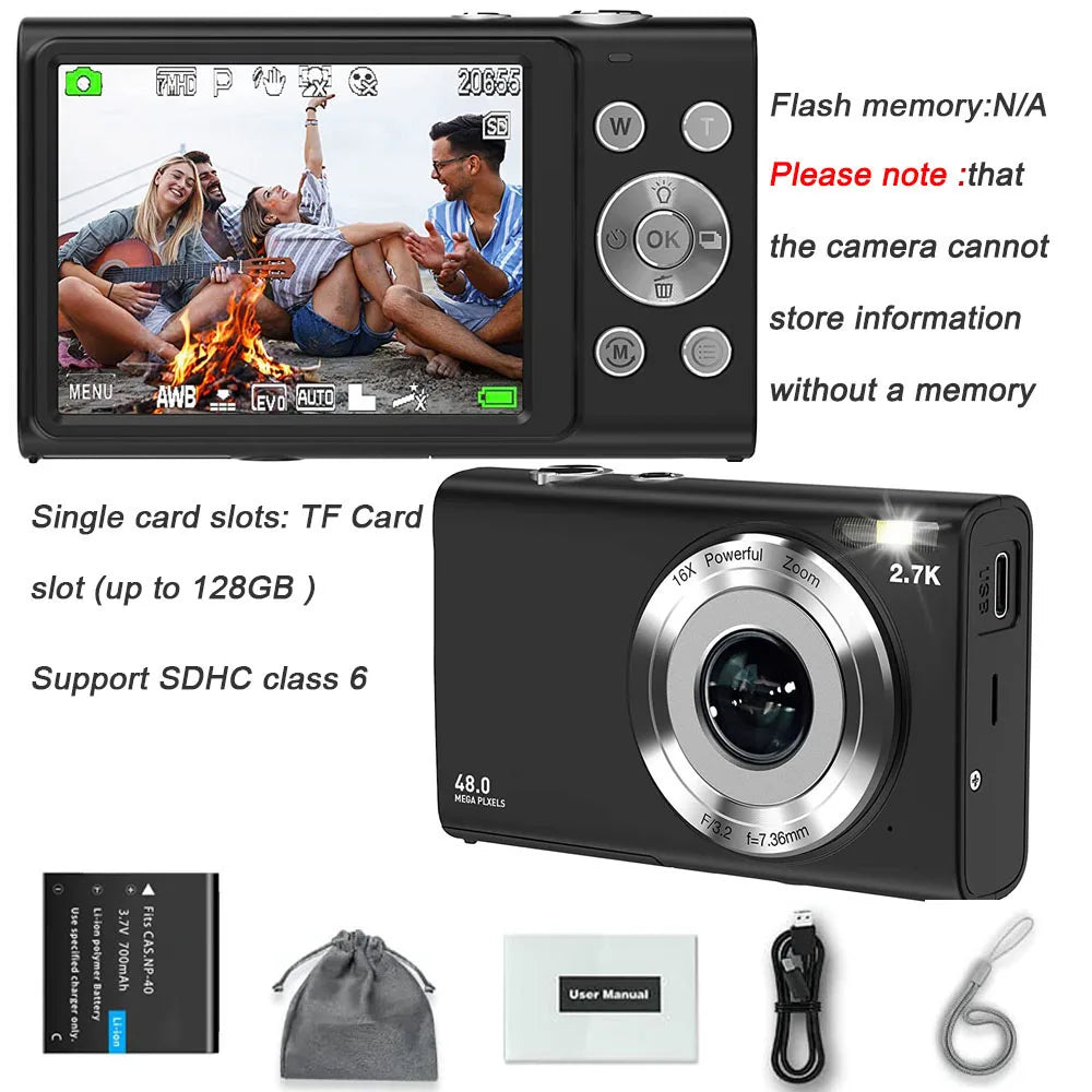 4K Digital Camera Autofocus Vlogging Camera HD
