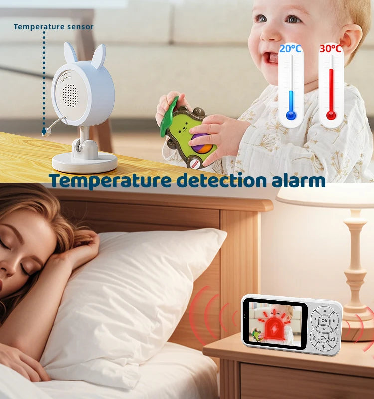 DANMINI RGB night light baby monitor with night vision