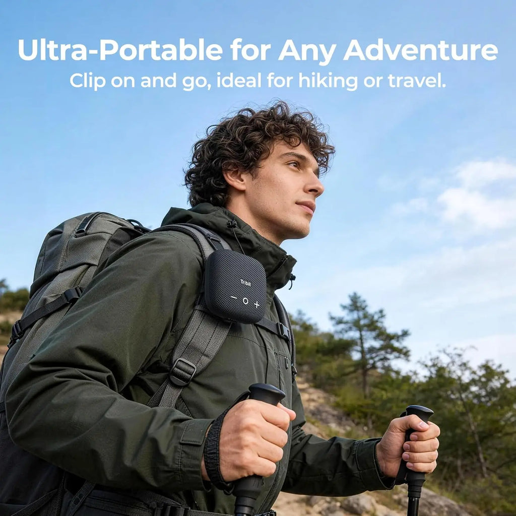 Micro 2 Portable Bike Speaker, 12H Playtime TWS for Hiking