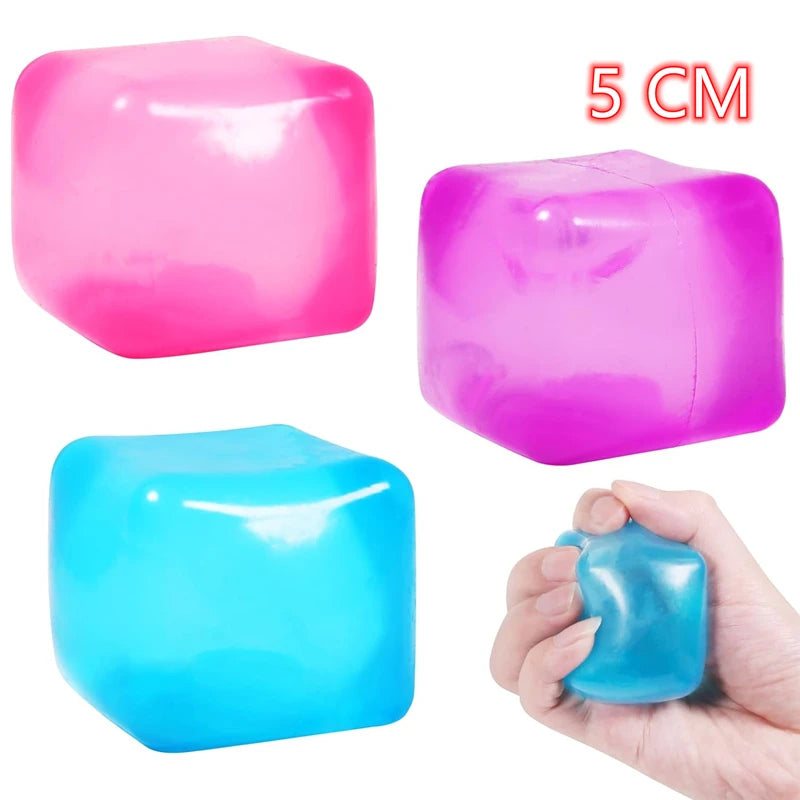Ice Cube Shaped Fidget Toy Square Stress Relief