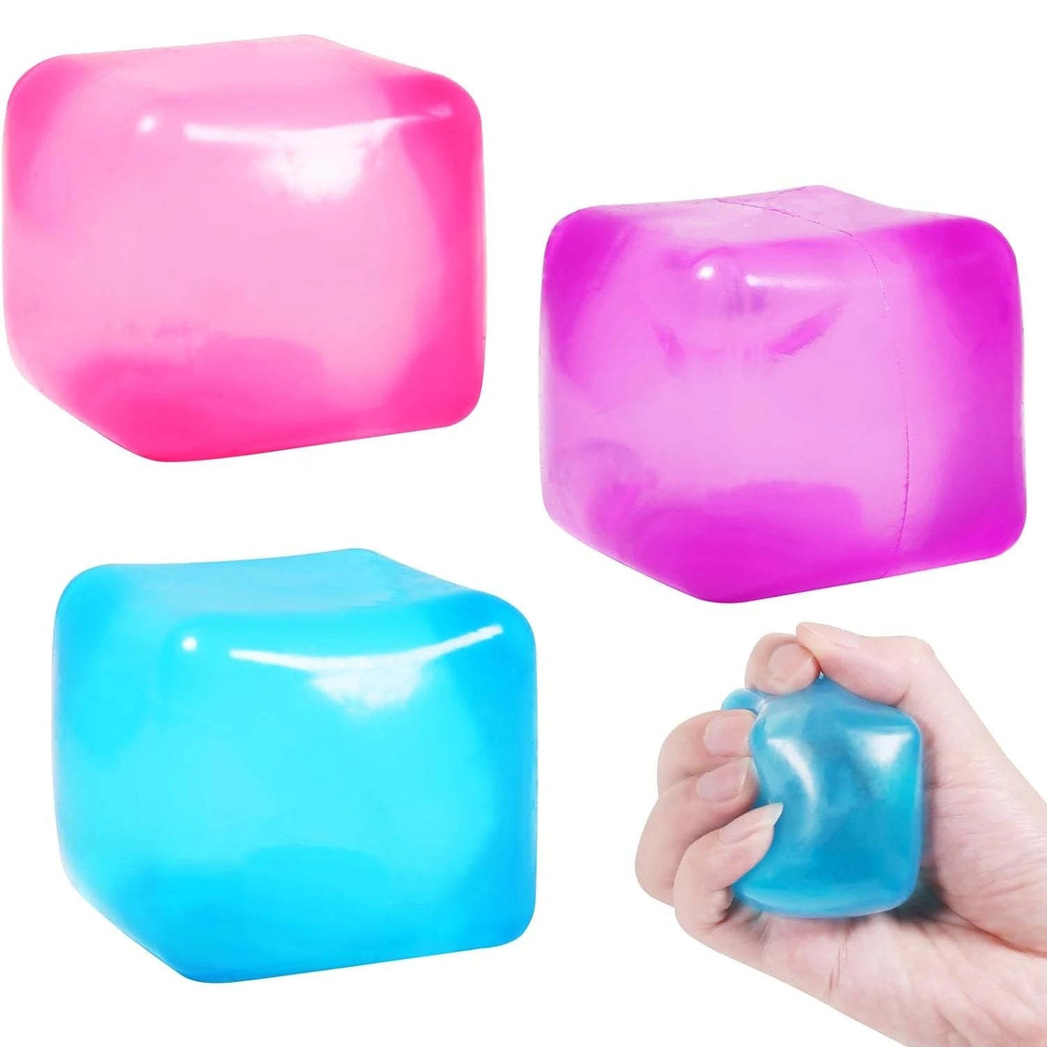 Ice Cube Shaped Fidget Toy Square Stress Relief