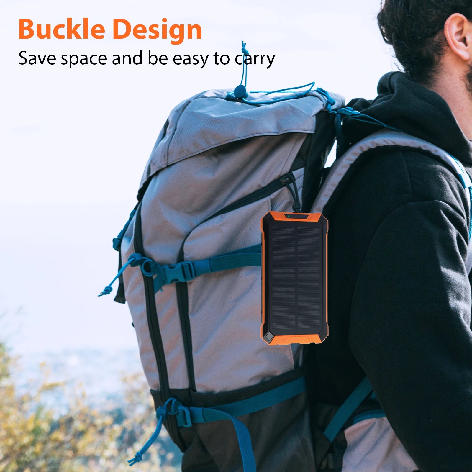 20000mAh Portable Solar Power Bank Wireless Charging 18W