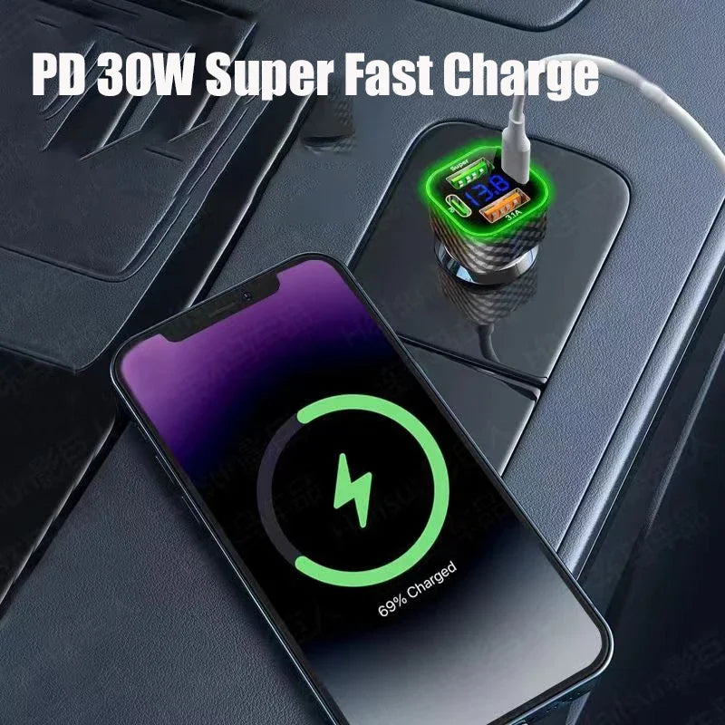 USB C Car Phone Charger Super Fast