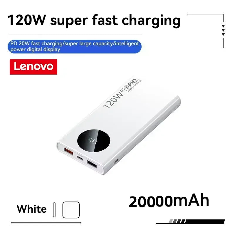 Lenovo 200000mAh Power Bank, Digital Display