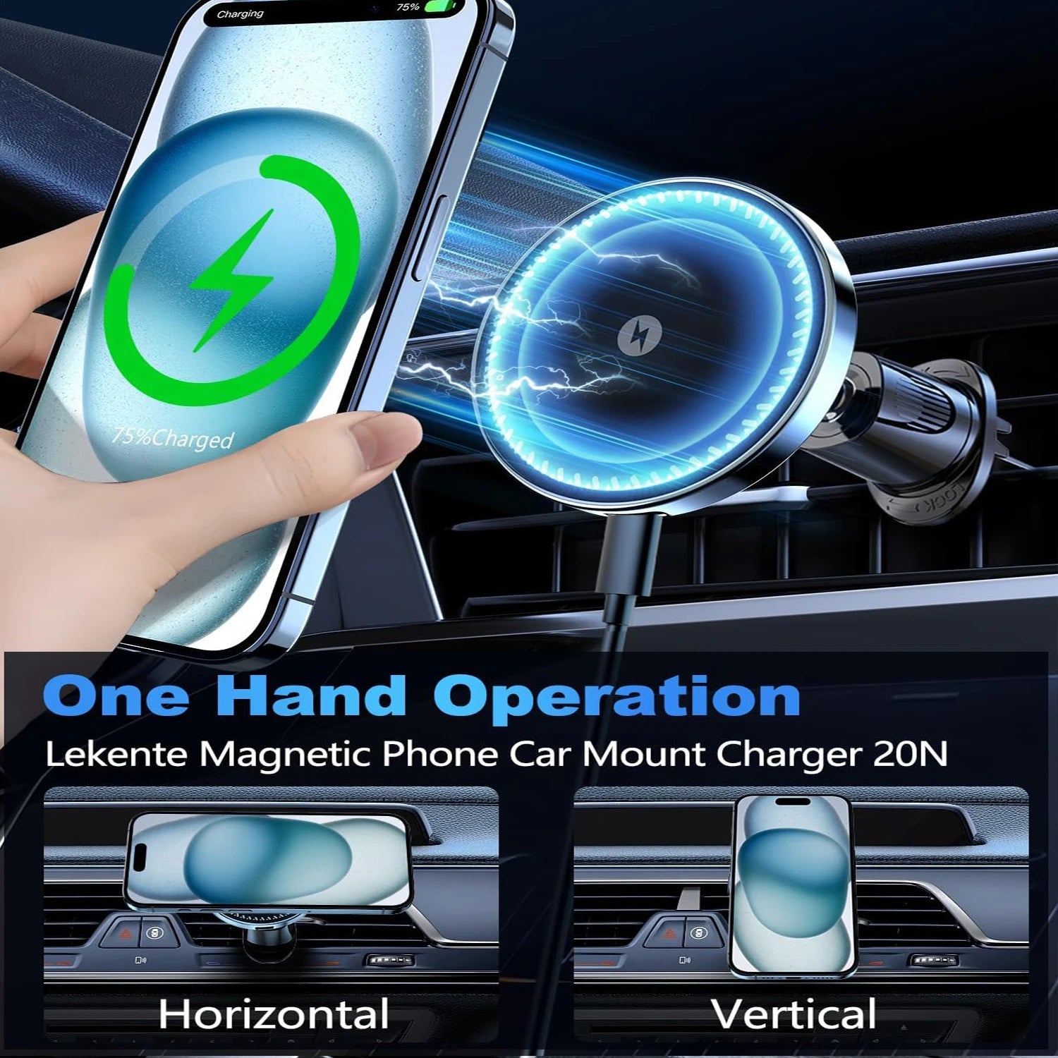 Strong Magnetic Wireless Car Phone Charger Adapter 15W