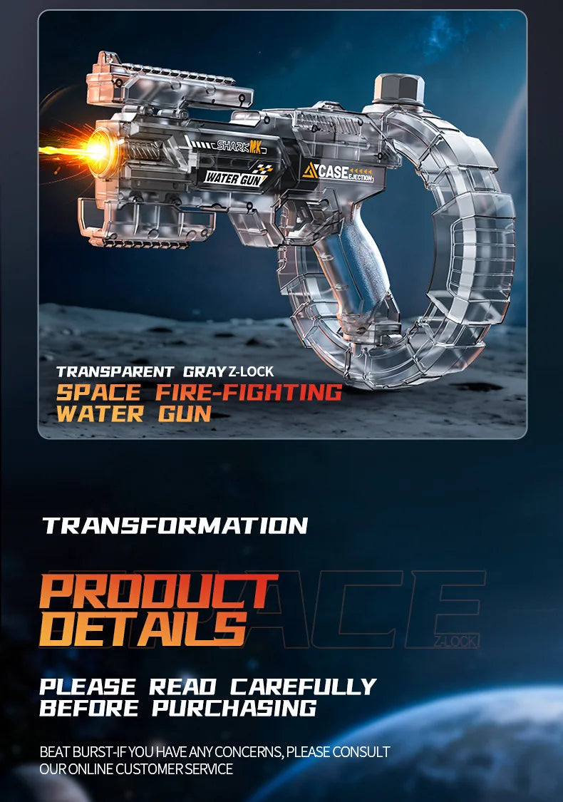 Space Electric Water Gun Transformation LED Lights