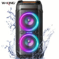 100W RMS Bluetooth Speakers, Portable Party Boombox