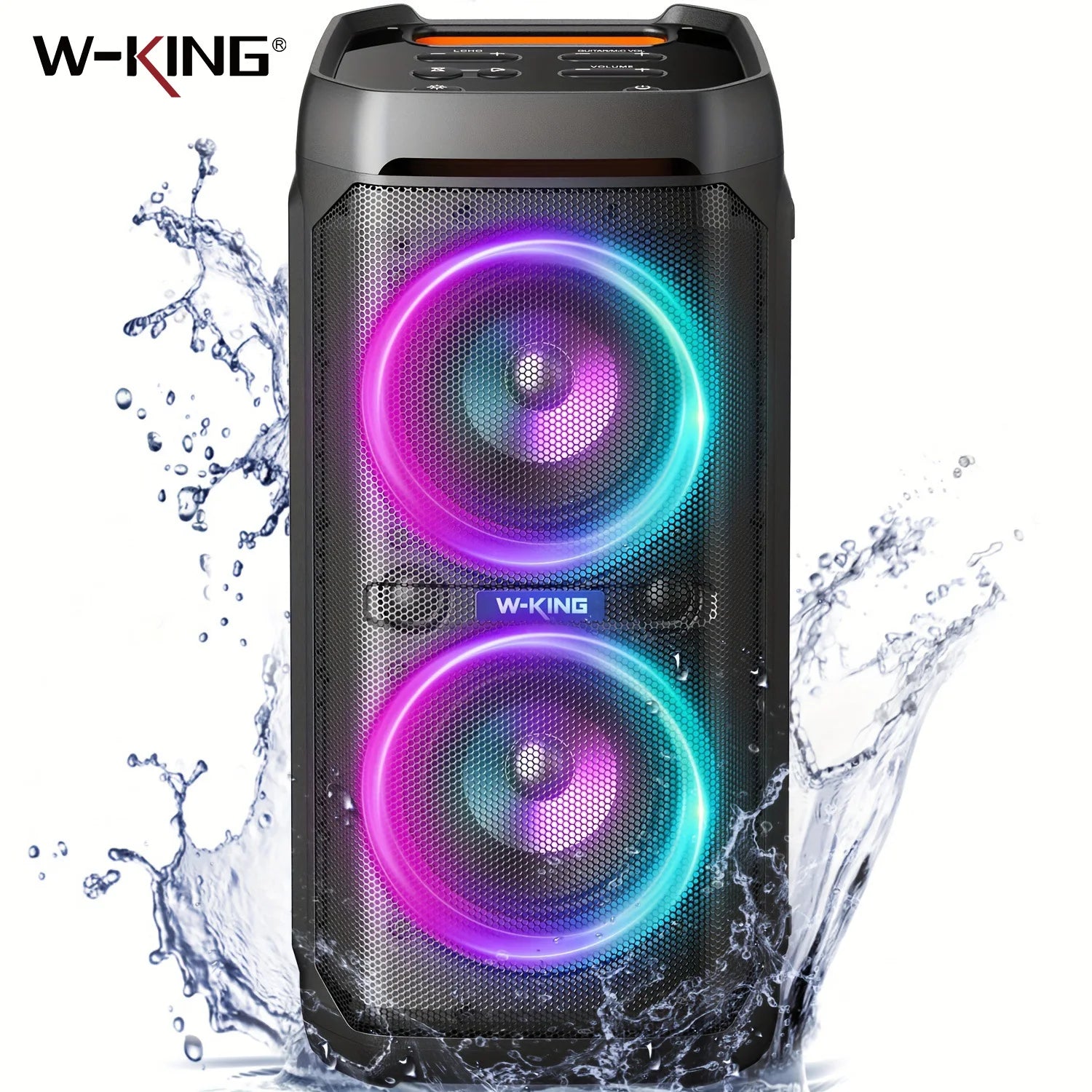 100W RMS Bluetooth Speakers, Portable Party Boombox