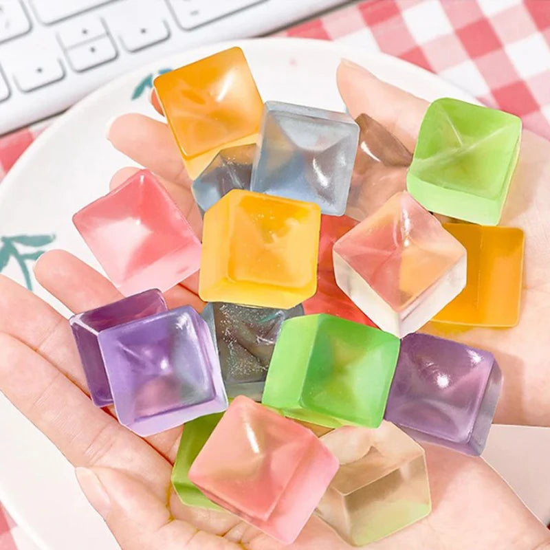 Ice Cube Shaped Fidget Toy Square Stress Relief