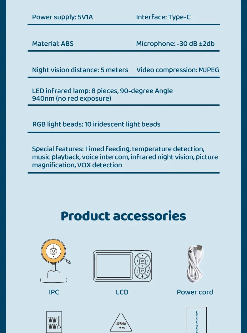 DANMINI night light baby monitor