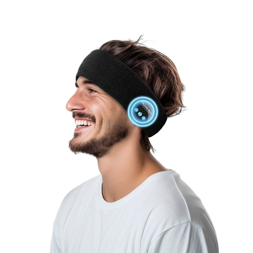 Handfree Warm Beanie Bluetooth 5.0 LED Hat Wireless Stereo Headset Music Player With MIC Support Dimming Rechargeable Battery