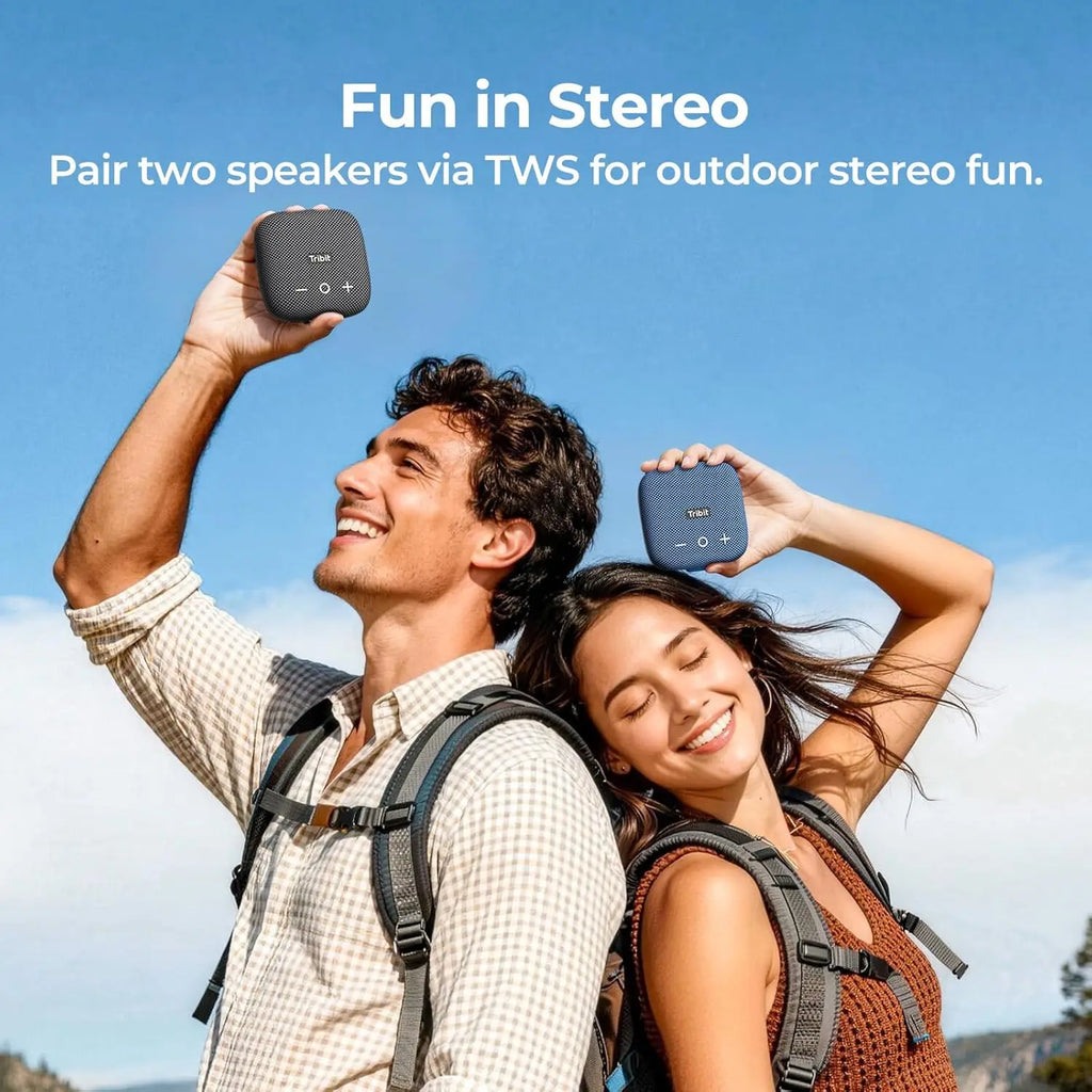 Micro 2 Portable Bike Speaker, 12H Playtime TWS for Hiking