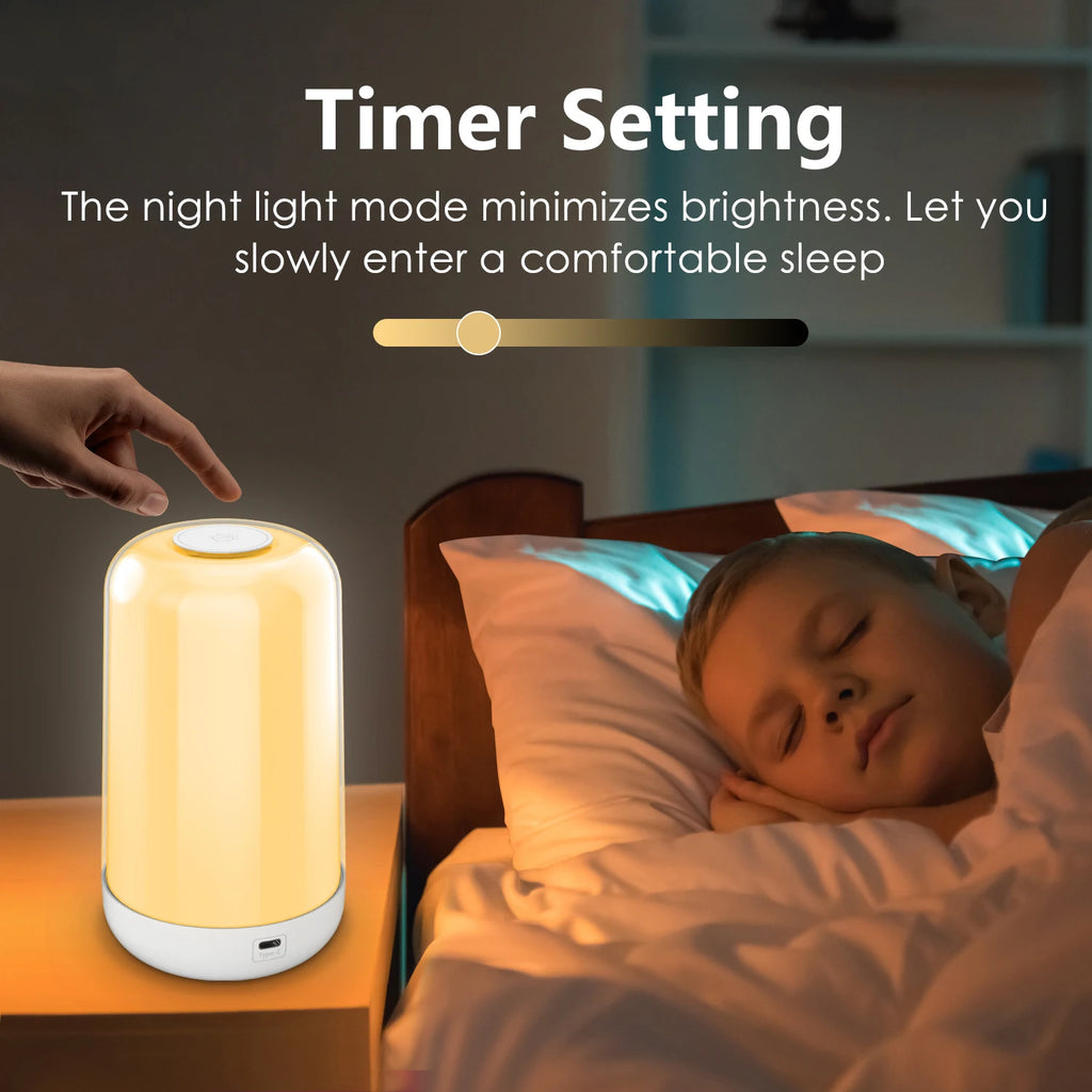 Smart Touch Bedside Table Lamp Dimmable Bluetooth LED Night Light