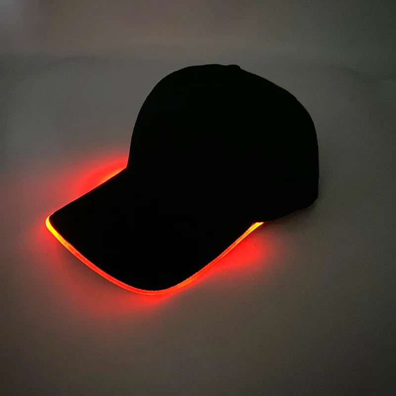 Trendy Light Up Glowing Baseball Hat LED Luminous Hip Hop Rap Cap DJ Dance NightClub Bar Party Props Neon Hiphop Hat Supplies