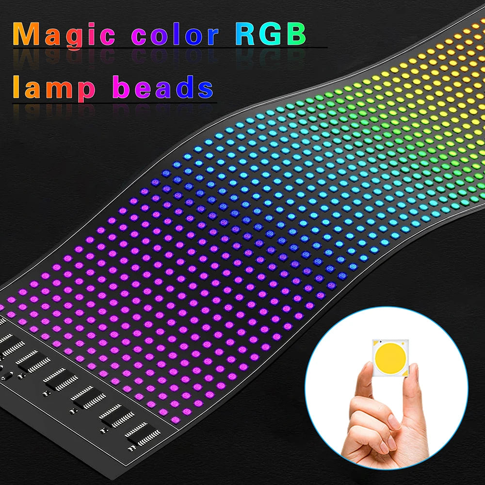 Car LED Sign Bluetooth APP LED Matrix Pixel Panel Night Light DIY Programmable Flexible LED Display For Car Store Hotel Bar