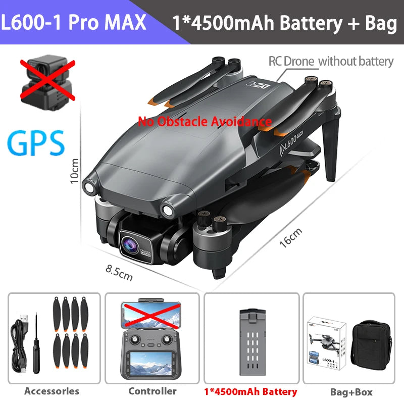 L600-1 Pro MAX 4K Professional Drone With HD Camera