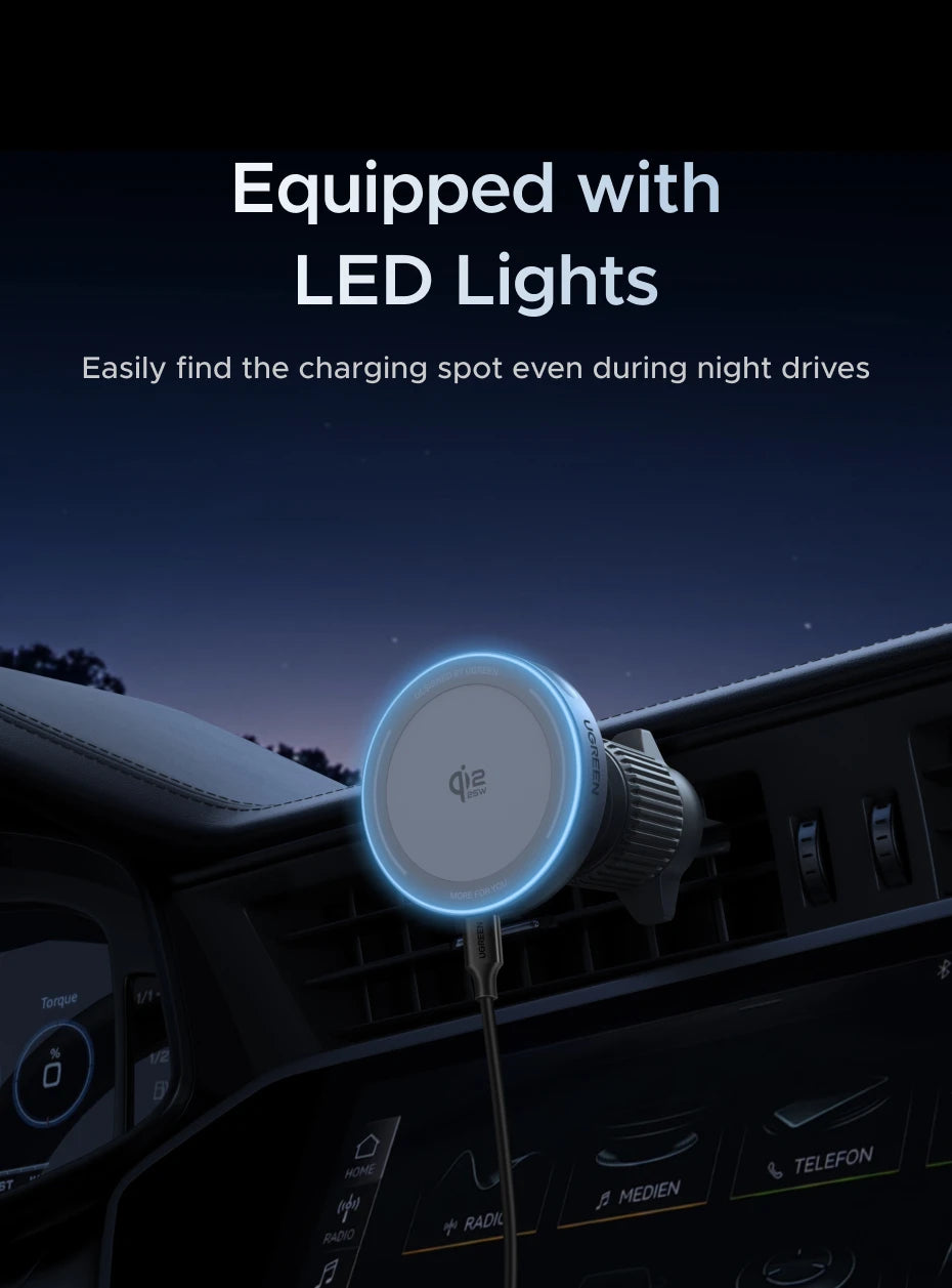 25W 15W Magnetic Car Phone Holder Wireless Charger Stand For iPhone 17 16 15 Pro Max Charging