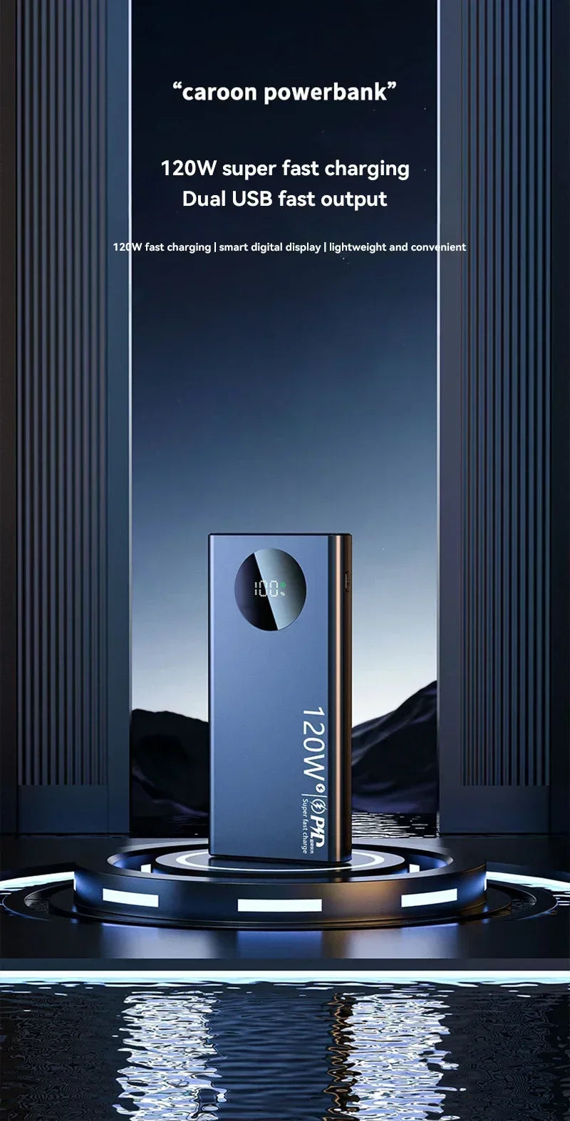 Lenovo 200000mAh Power Bank, Digital Display