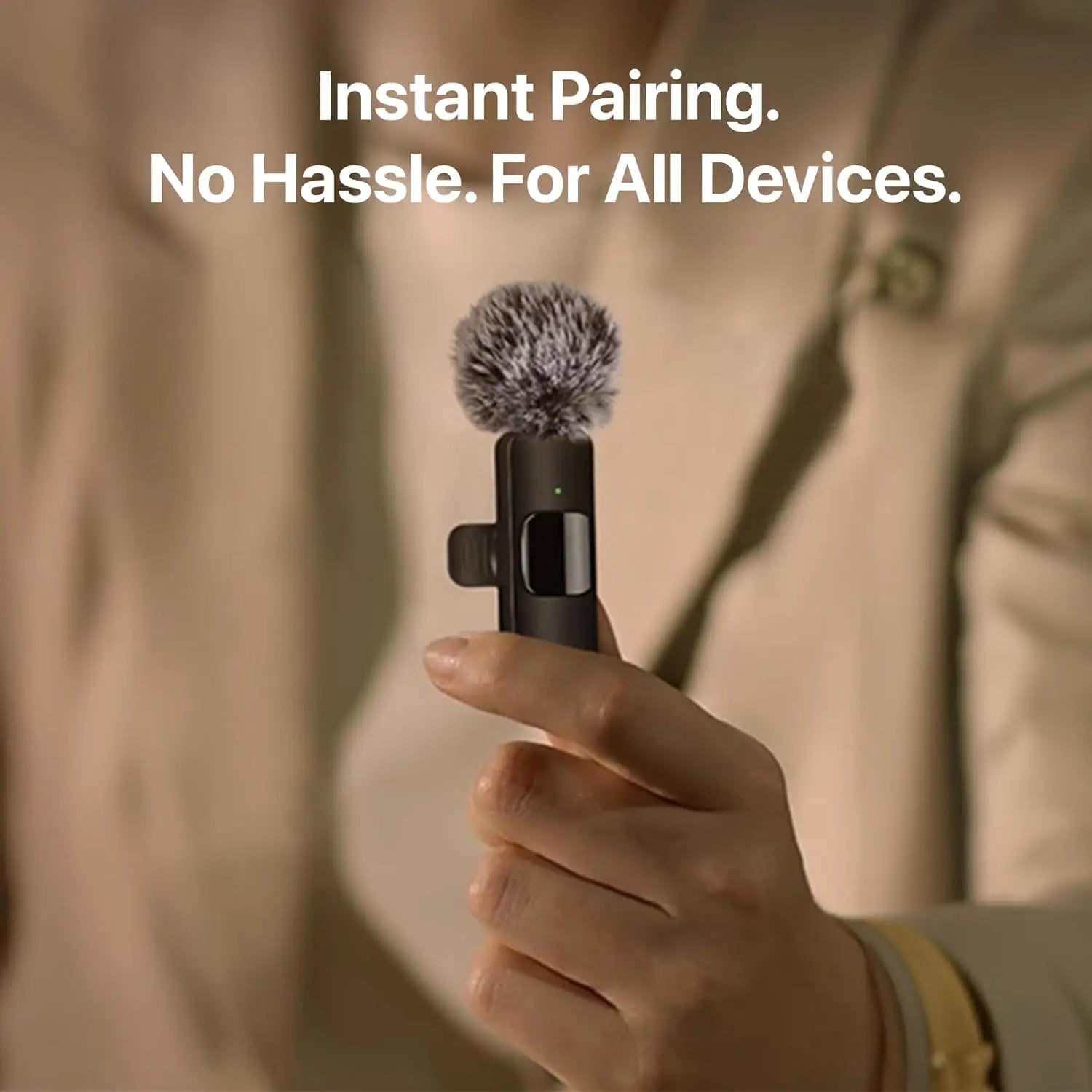 Wireless Microphone: 2 Mics with USB-C Adapter