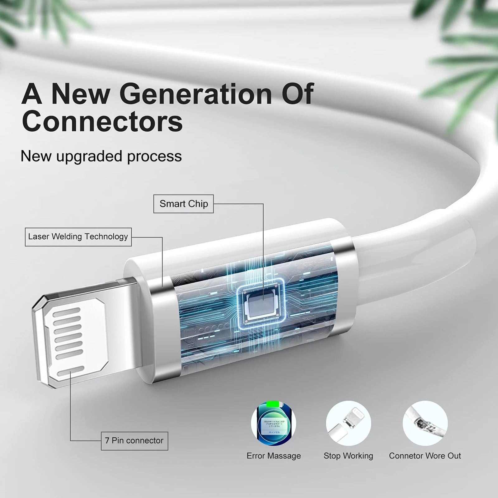 40W Fast Charger for iPhone USB Type C Data Cable