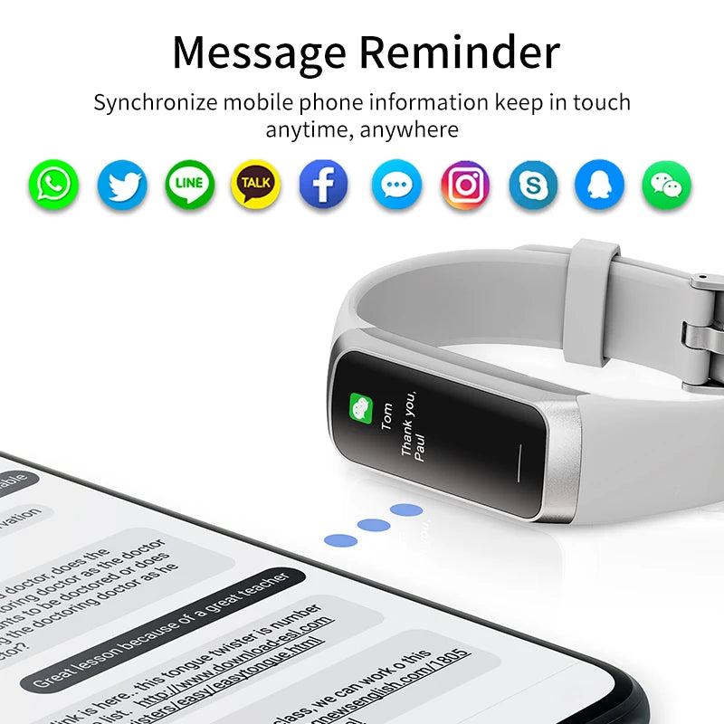 Smart Watch Men Women Heart Rate Blood Oxygen Smartwatch Waterproof Sport Fitness Tracker Bracelet