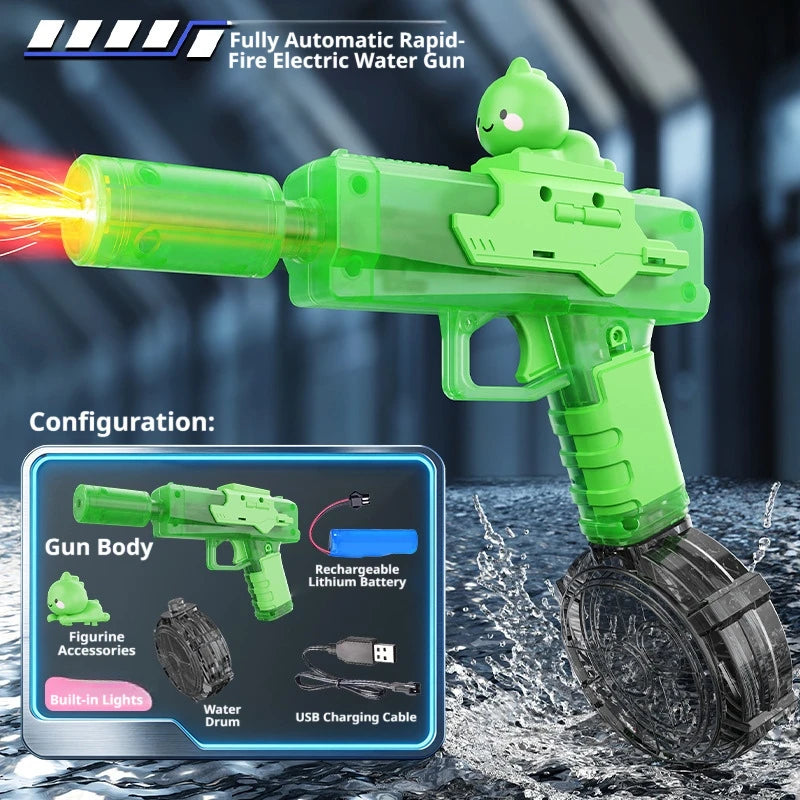 Cartoon Yellow Duck Dinosaur Electric Automatic Water Gun