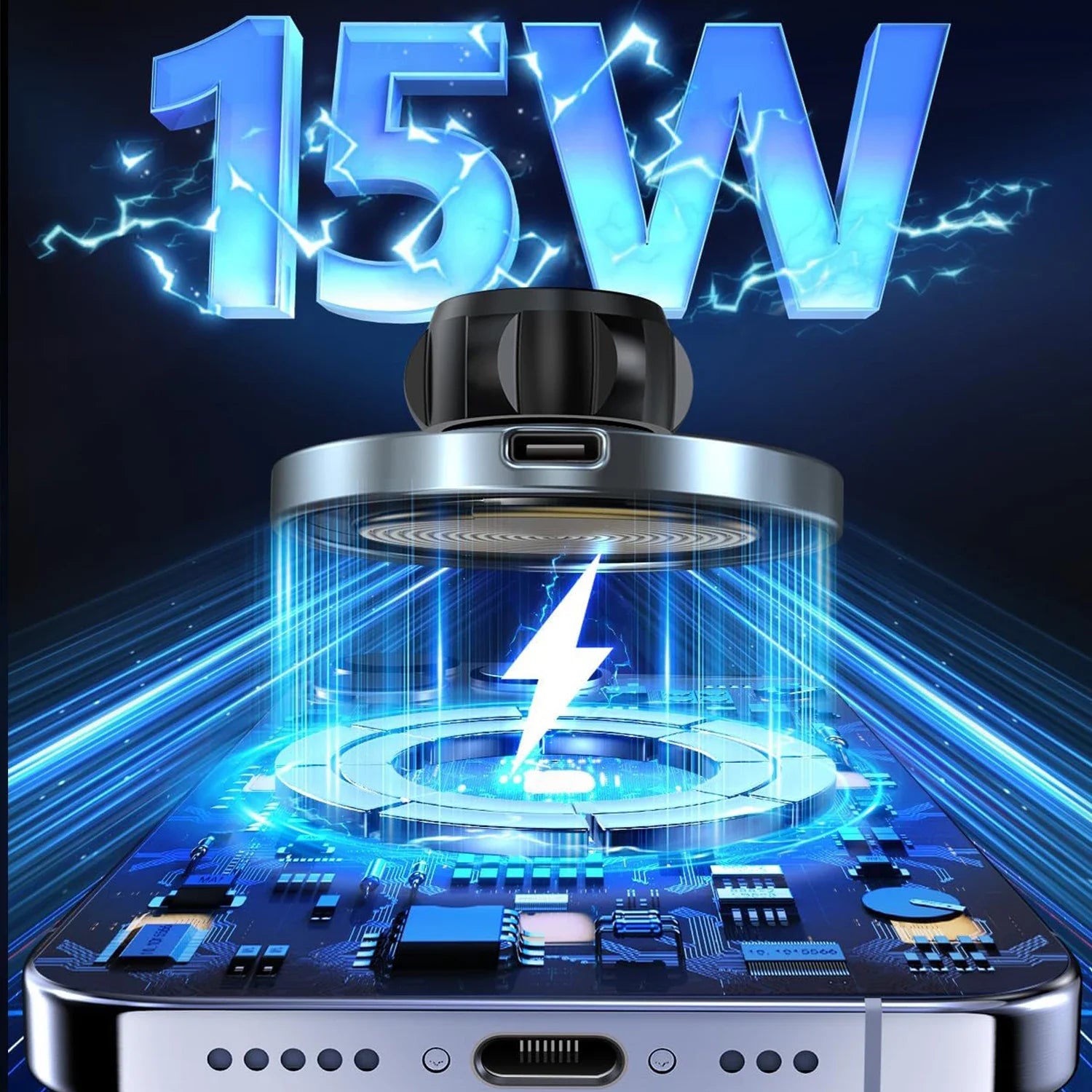 Strong Magnetic Wireless Car Phone Charger Adapter 15W