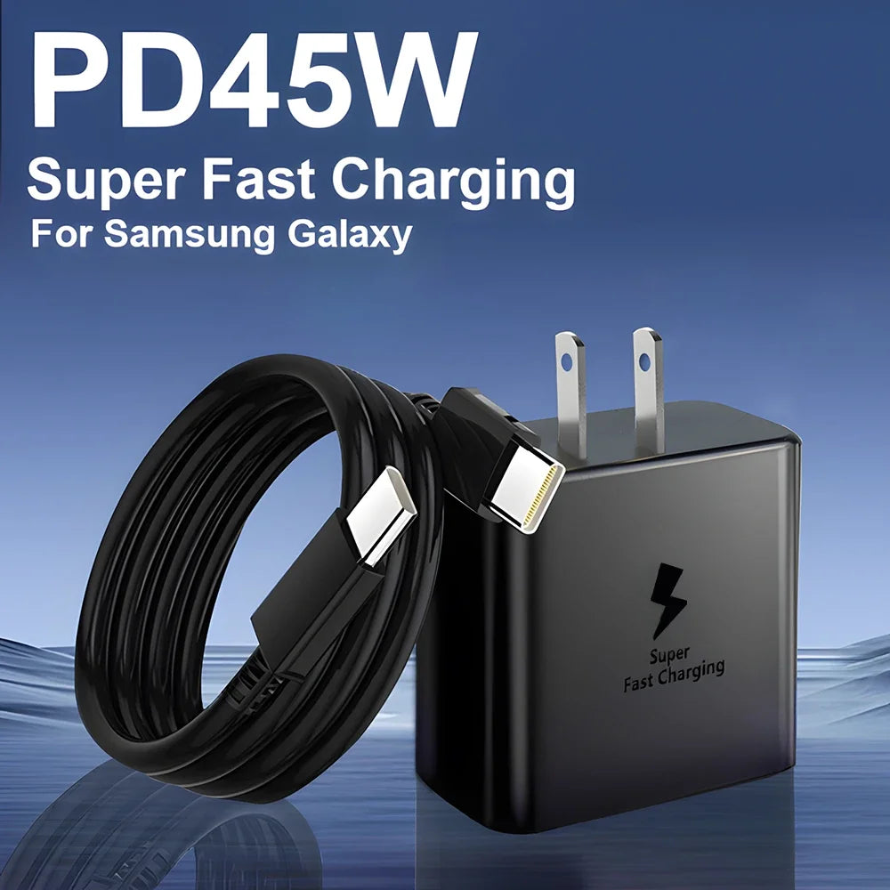 45W Super Fast Charger & USB-C Data Cable