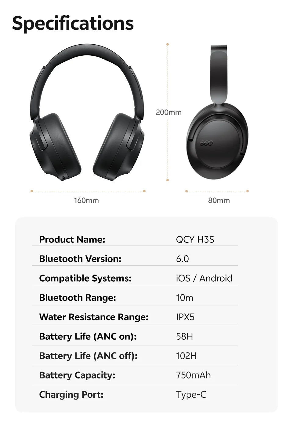 Adaptive ANC Over Ear Headphone
