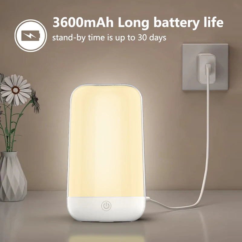 Smart Touch Bedside Table Lamp Dimmable Bluetooth LED Night Light