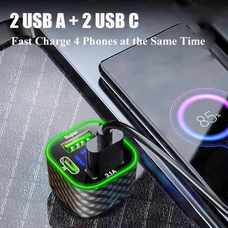 USB C Car Phone Charger Super Fast