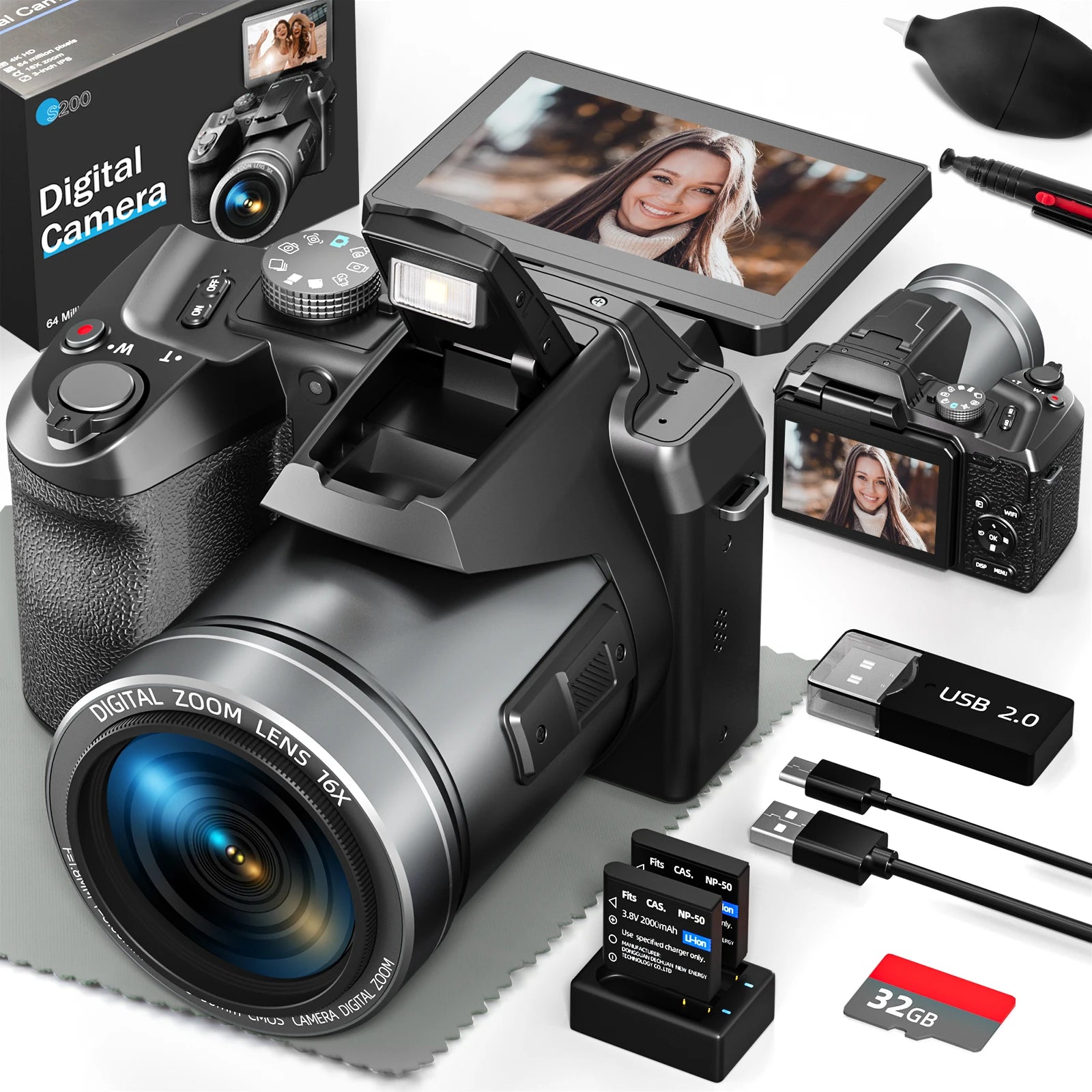64MP Professional Digital Camera for Photography
