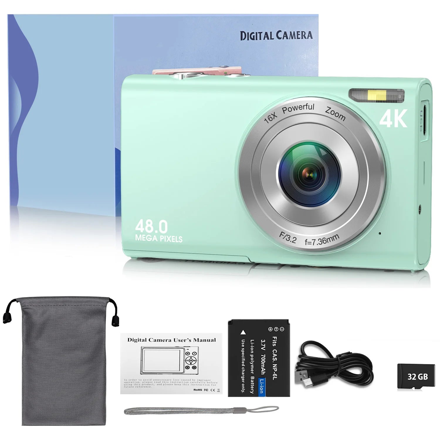4K Digital Camera Autofocus Vlogging Camera HD
