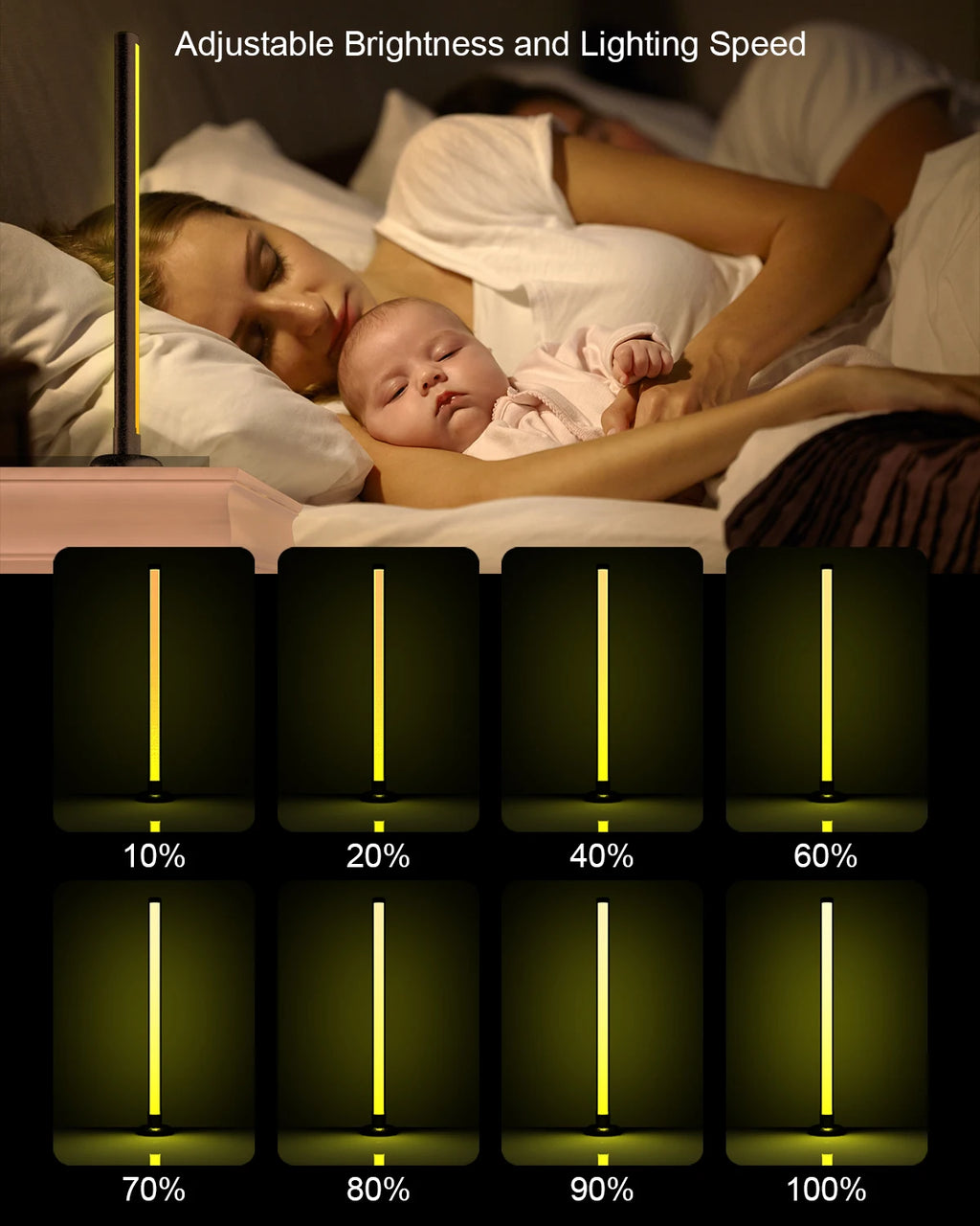 RGB Ambient Light WIFI Bluetooth Double-sided Luminous 24 Key Remote Control Intelligent App LED Desktop Light Ambient Light